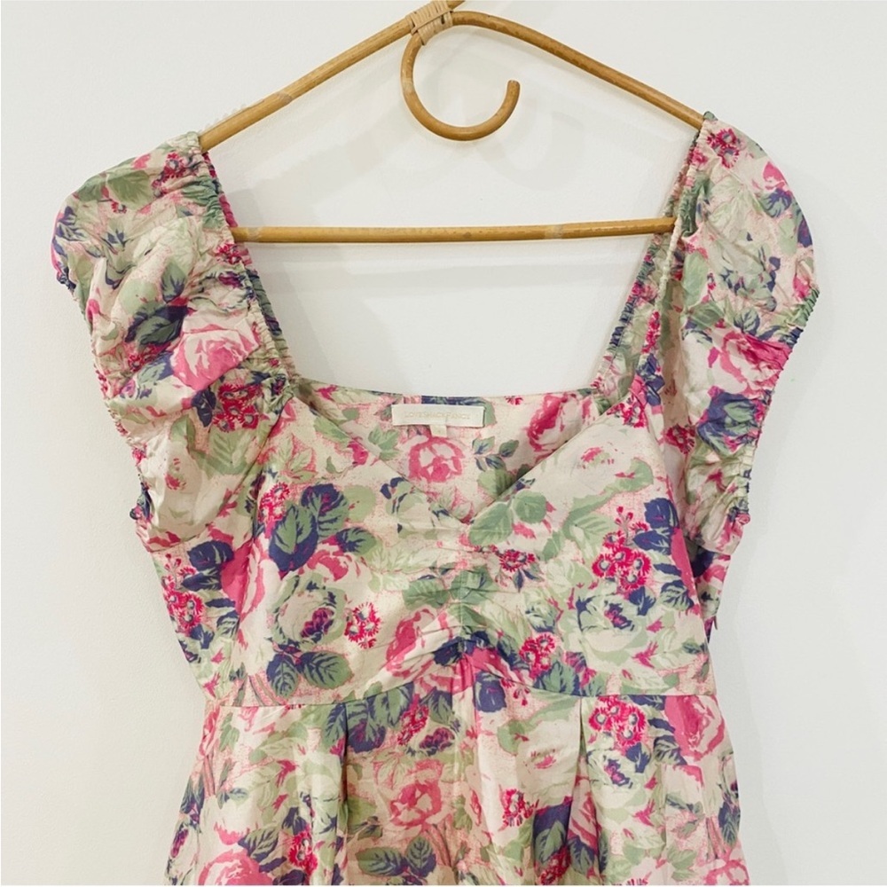 LoveShackFancy Floral Ivory and Pink Wedding Dress - Picture 13 of 15